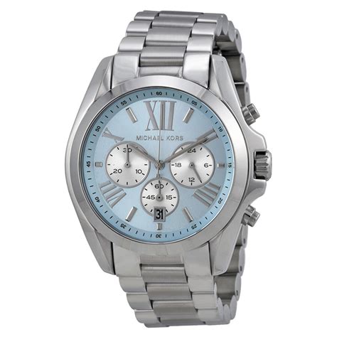 michael kors chronograph blue dial stainless ladies watch mk6099|michael kors runway blue.